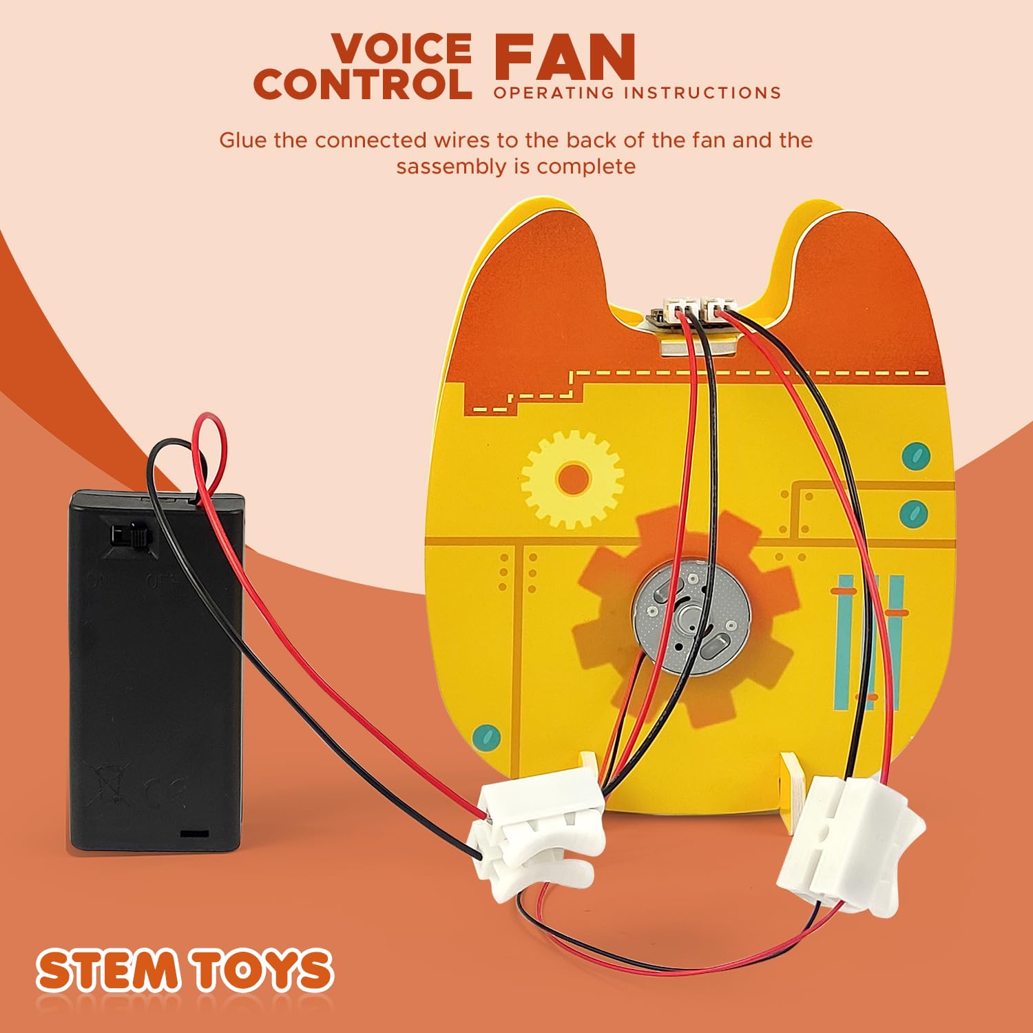 FUN NATION STEM Toy Kit Voice Control Fan for Kids, DIY Electric Science Project, Robotics Science Kit for Beginners, Coding & Motor Learning Toy 8+ Years