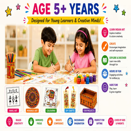 FUN NATION 5 in 1 Indian Art Craft Kit for Kids (5+ Years) - product image 2 | Fun Nation