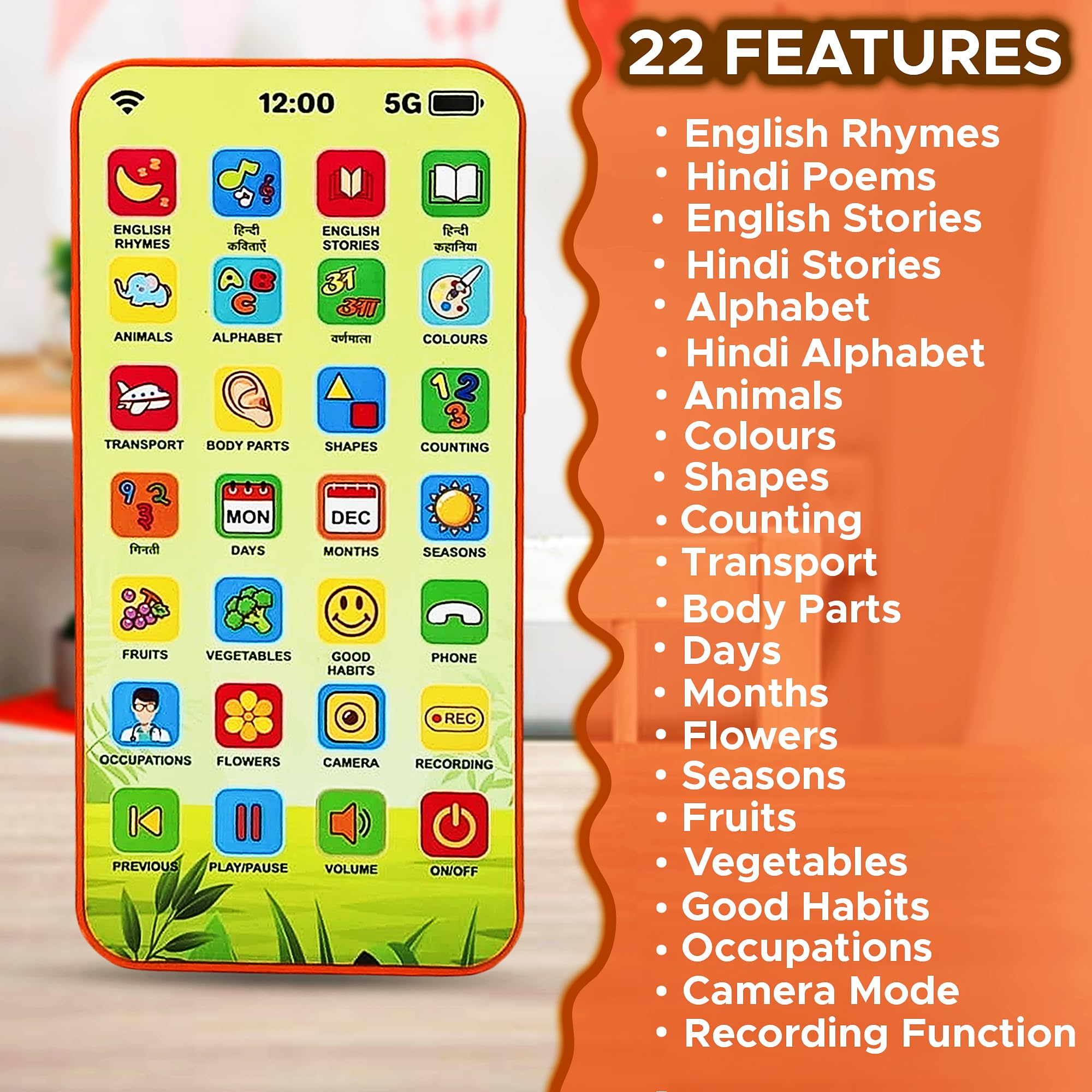 Fun Nation Educational Talking Phone Toy with 28 Modes - product image 4