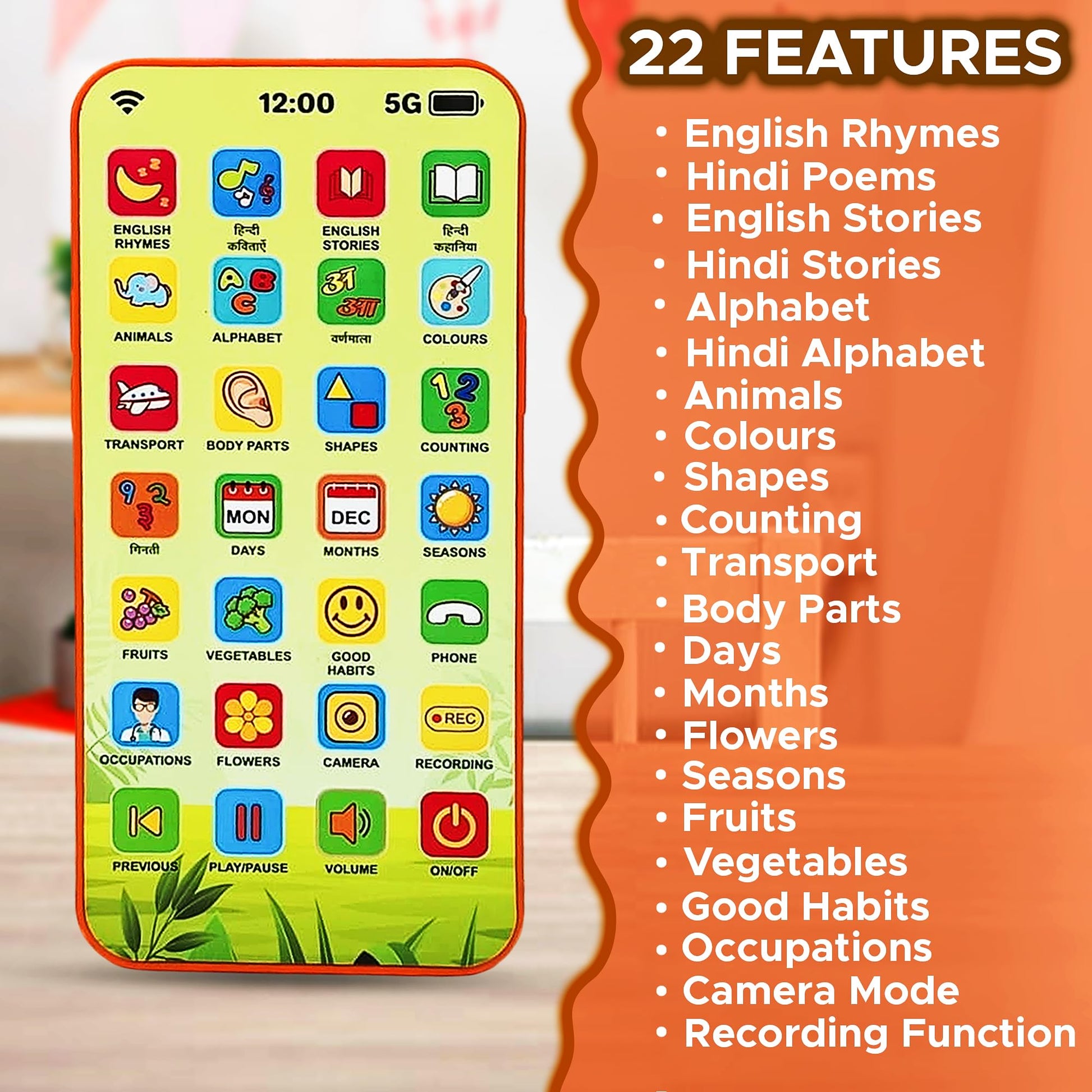 Fun Nation Educational Talking Phone Toy with 28 Modes - product image 4