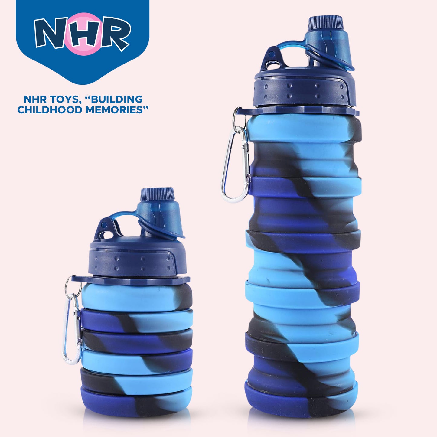 NHR Silicone water bottle folding water bottle ( Multicolor ) 500 ml Bottle ( Pack of 1 )