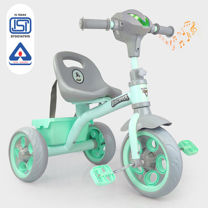 Dash Discover Kids Tricycle with Music, Light- Upto 5 Years (In Different Colors)