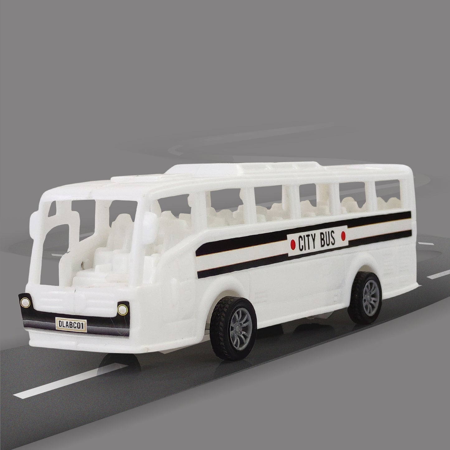 NHR Plastic Friction Powered Toy Bus for 2 Years+ Kids (Choose Any Color)