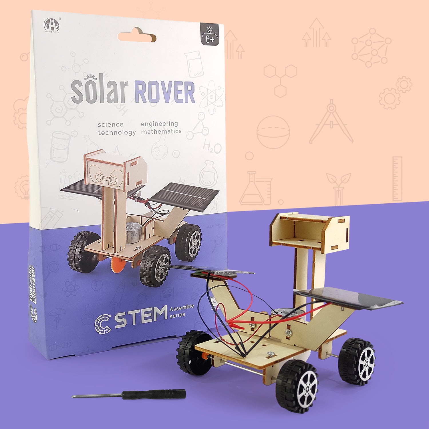 NHR DIY Solar Rover | STEM Toys | Science Project Kit Educational Toy For Kids 6+ Years | STEM Toys For Experiment Purpose