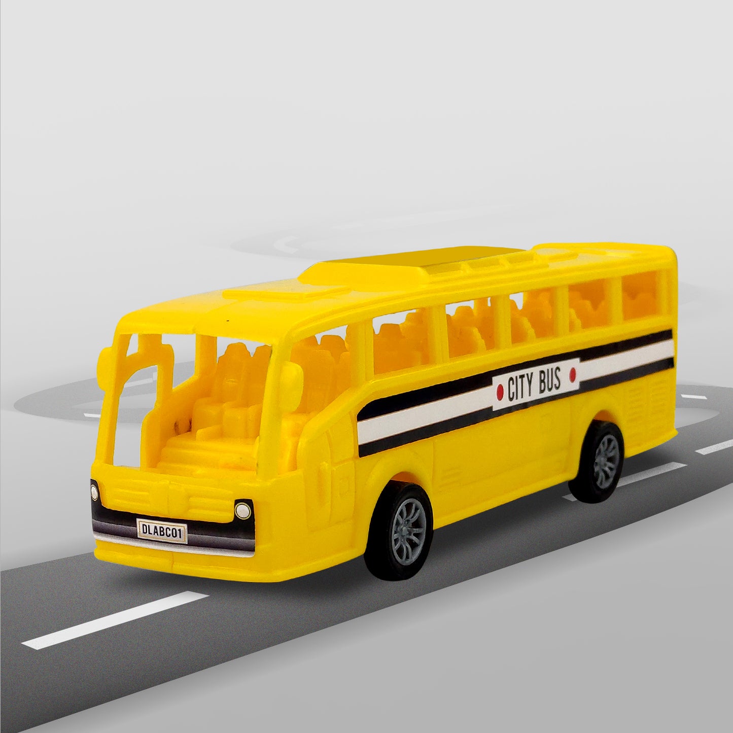 NHR Plastic Friction Powered Toy Bus for 2 Years+ Kids (Choose Any Color)