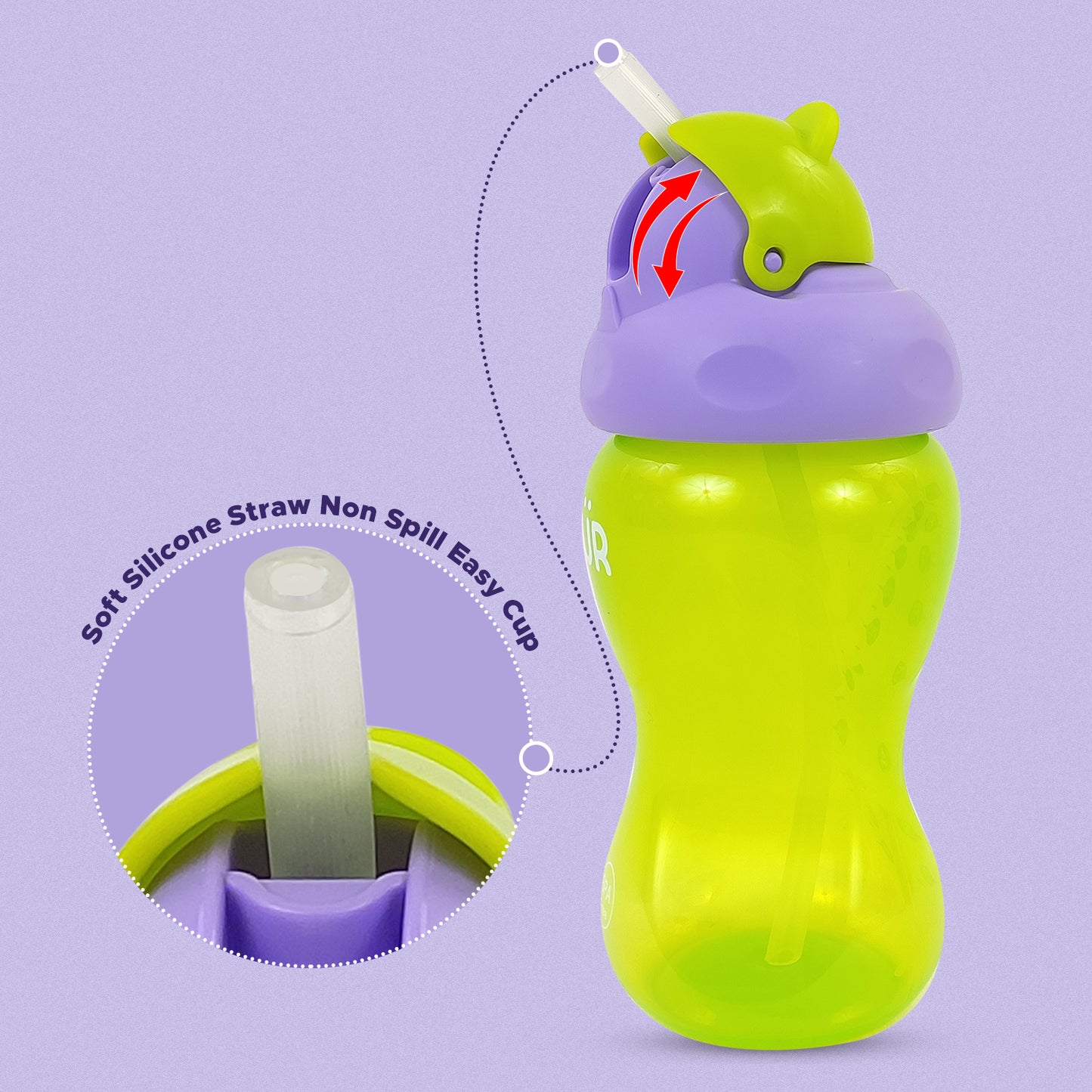 PUR 9811 Advanced Plus Wide Neck Feeding Bottle (5oz./150ml, Purple)