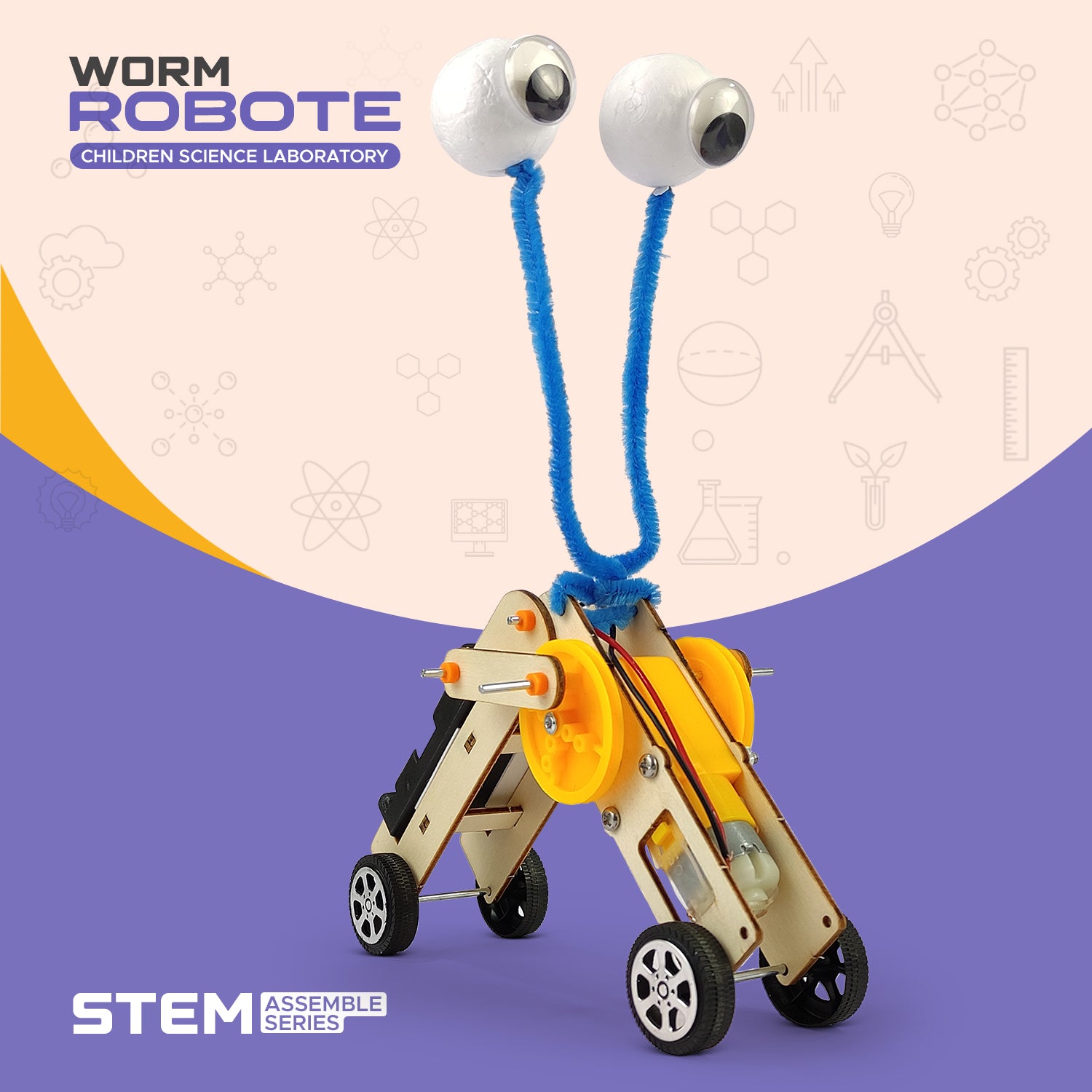 NHR DIY Worm Robot | STEM Toys For Experiment Purpose | Science Project Kit Educational Toy For Kids 6+ Years