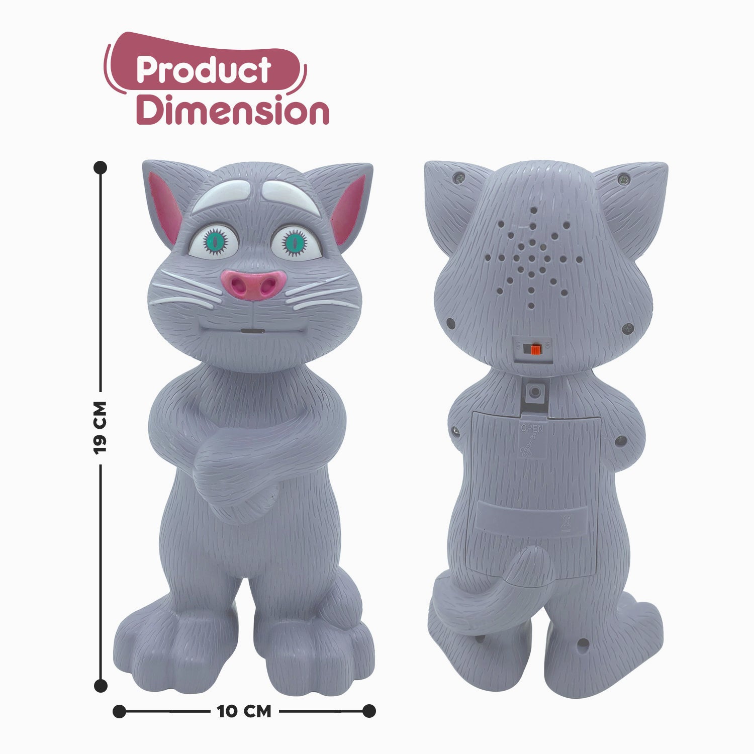 NHR Talking Tom Ca, Interactive Musical Toy (Choose Any Color)