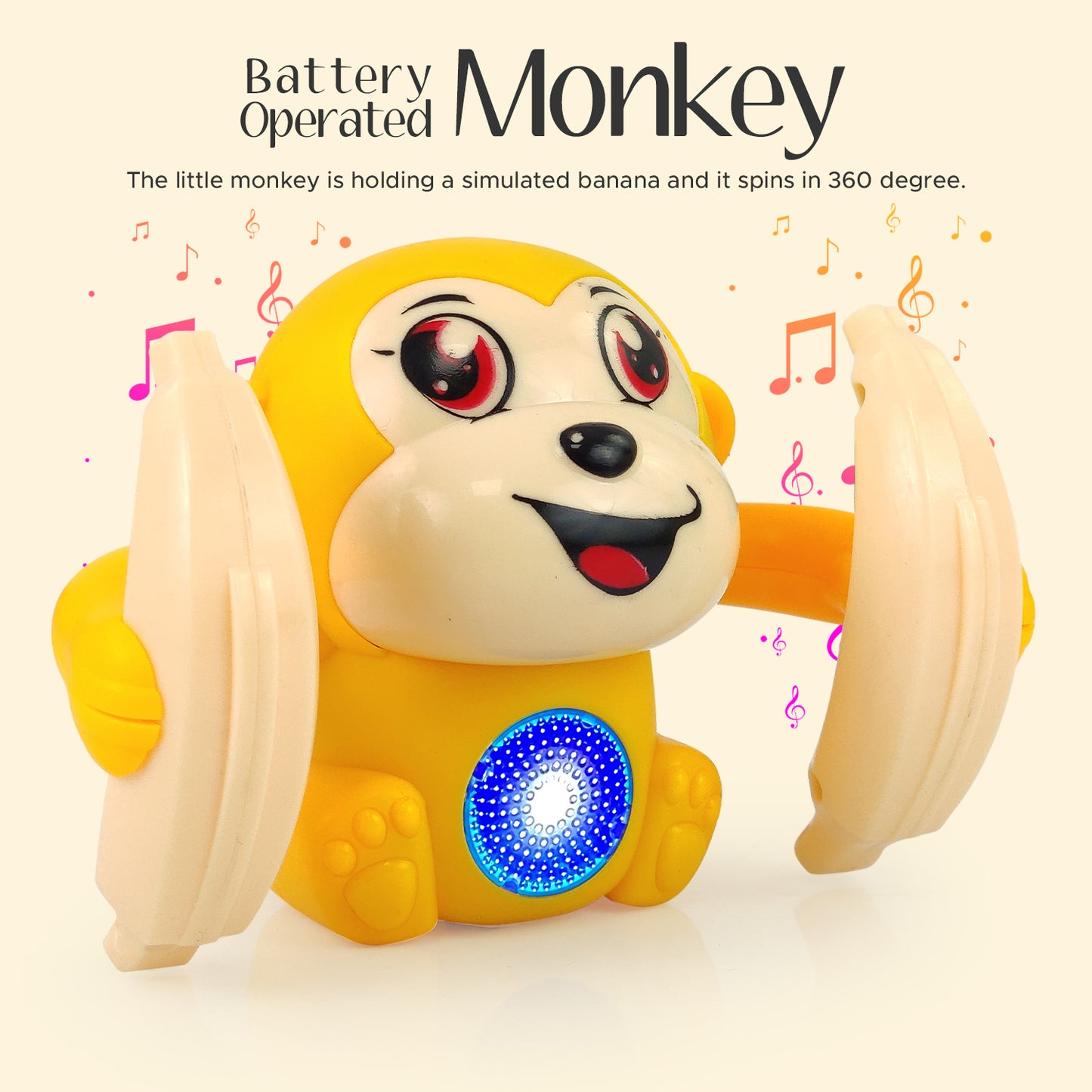 Fun Nation Dancing and Spinning Tumble Monkey Toy with Light and Music Sound Control… - product image 3 | Fun Nation
