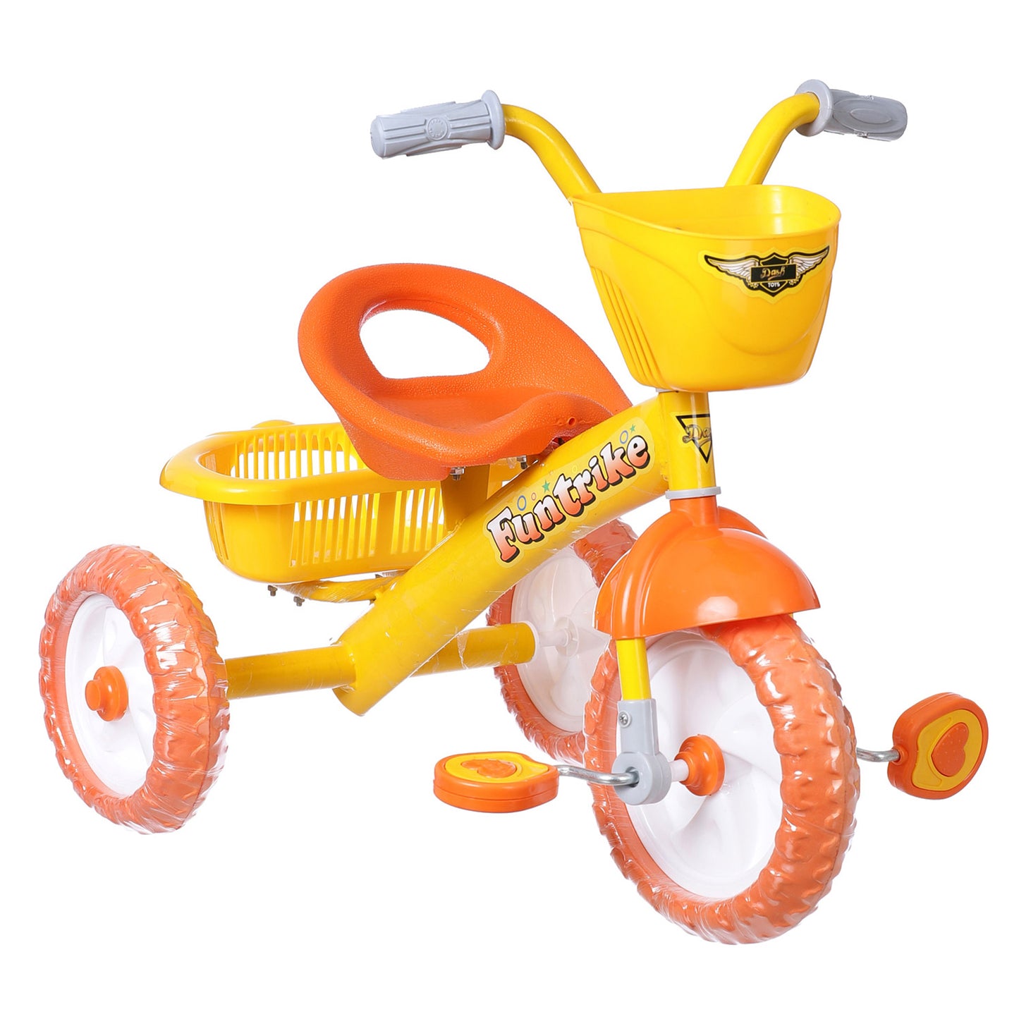 Dash Stylish Kids Tricycle: Backrest Seat, Storage Basket (Choose Any Color)