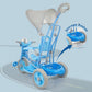 Dash Vega Musical Tricycle for Kids with Canopy and Parent Push Handle (Choose Any Color)