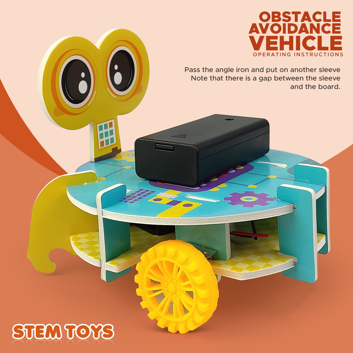 NHR DIY Obstacle Avoidance Toy | STEM Toy | Science Project Kit Perfect For Kids 6+ Years