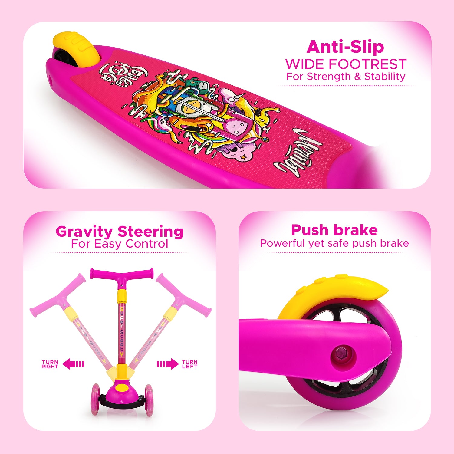Fun Nation Smart Kick Scooter, Adjustable Height with LED Wheels (Choose Any Color) - product image 22 | Fun Nation