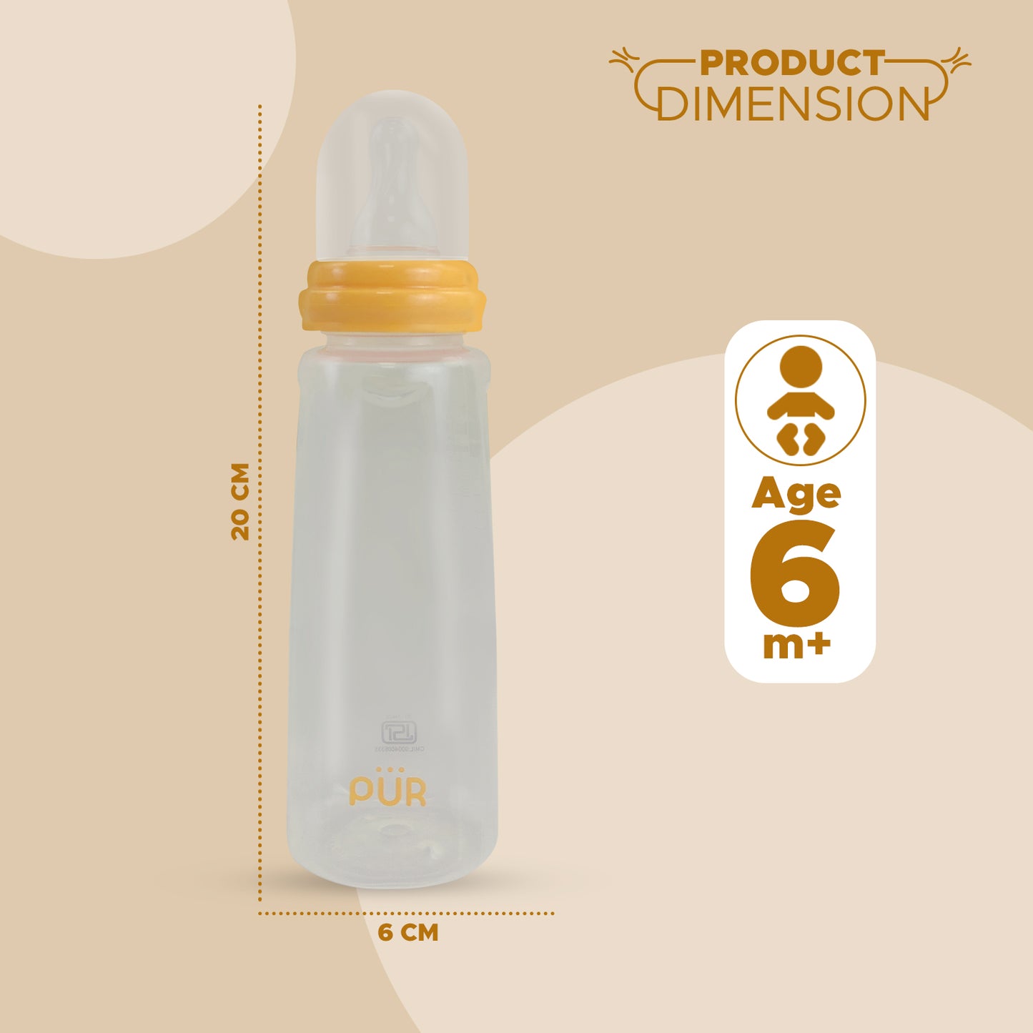 PUR 9027 Eco Feeding Bottle: BPA-Free, Ergonomic Design (Choose Any Color)