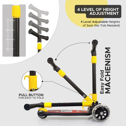 Fun Nation Smart Kick Scooter, Adjustable Height with LED Wheels (Choose Any Color) - product image 2 | Fun Nation