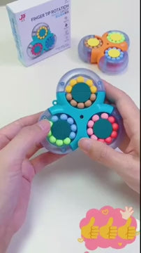 Fun Nation Rotating Magic Bean Toys Decompression Rotating Small Beads Magic Cube Toys for Kids Puzzle Educational Toys for 3 Years Old (Random Color)