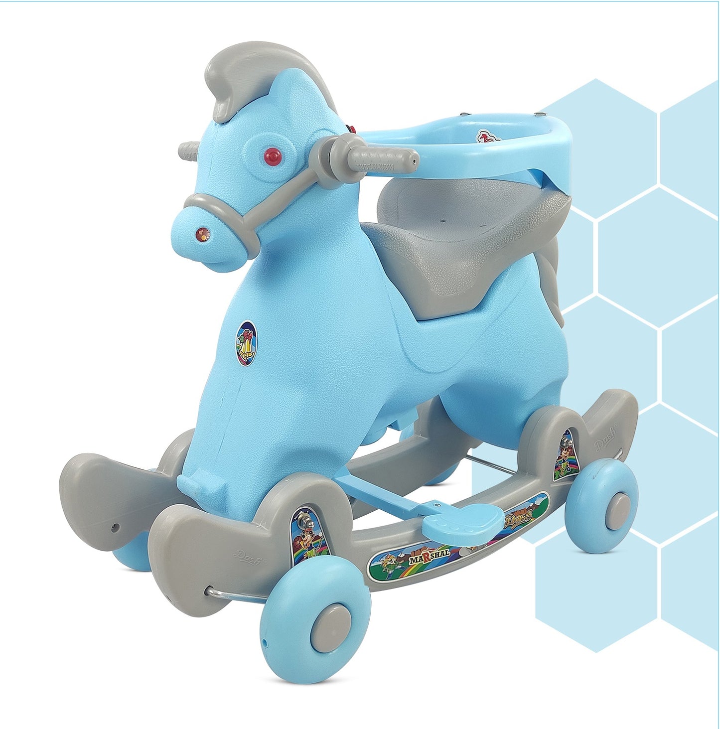 Dash Marshal 2 in 1 Ride on Horse (Choose Any Color)